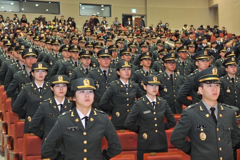 2014년도 조선대학교 학군사관 후보생 입단‧승급‧임관식 거행3