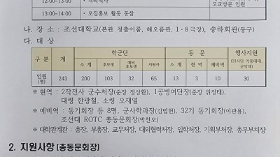 제 118 조선대학군단 동문 모교 방문행사 24. 4. 11(목)
